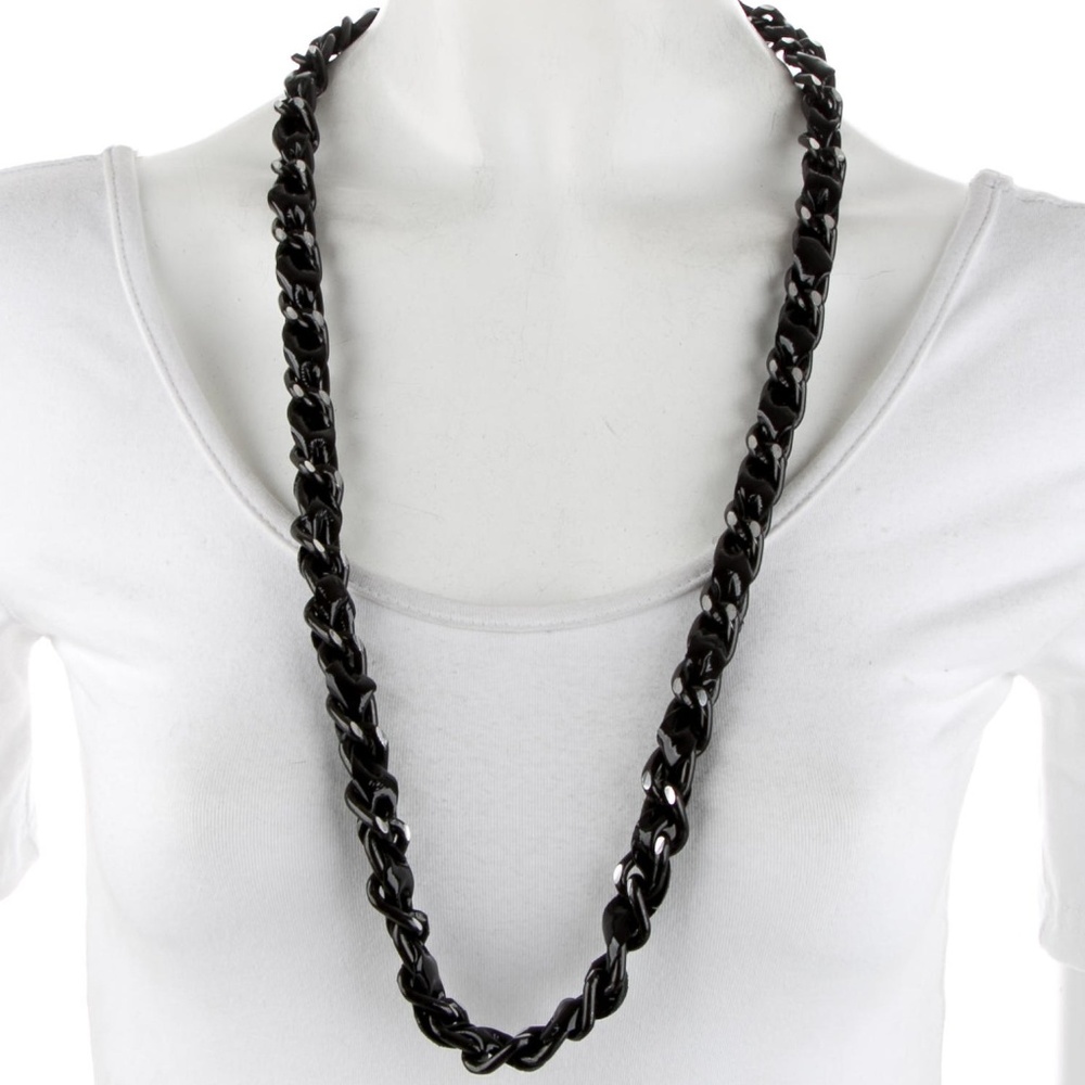 Erickson Beamon Limelight Woven Leather Chain Neck